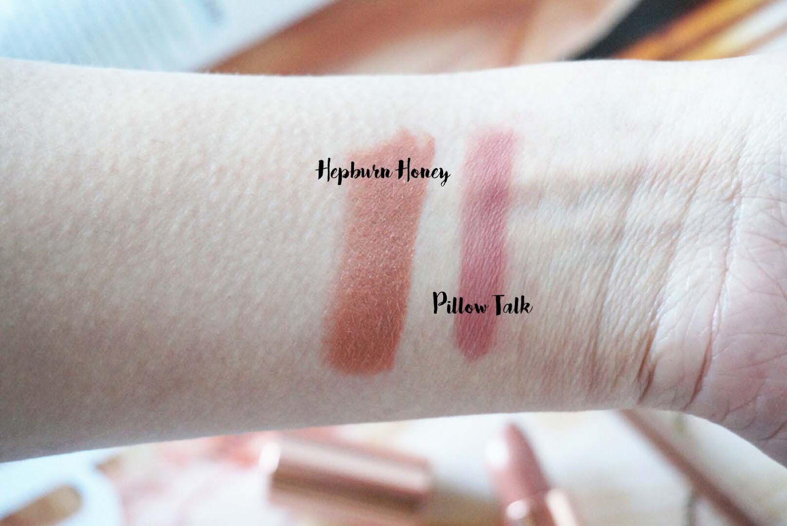 JOYCE LAU HEY CHARLOTTE LIP COMBO HEPBURN HONEY PILLOW TALK